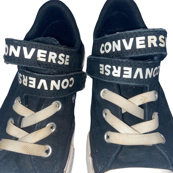 Converse black sneaker US13 Junior youth unisex dbl strap Velcro closure - Picture 6 of 7